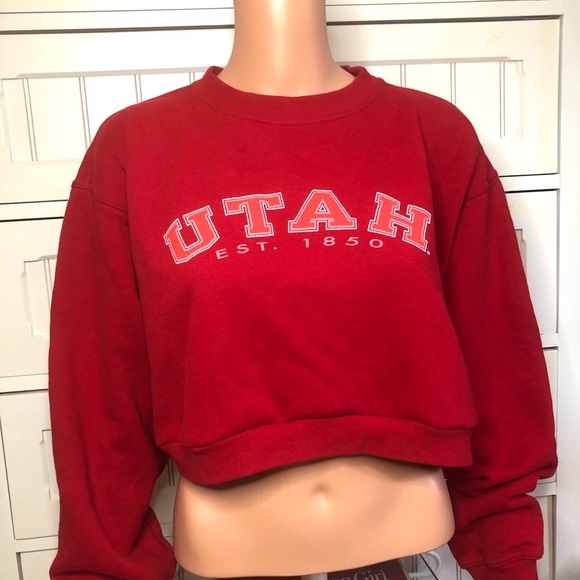 Jansport Tops - University of Utah cropped crew neck sweatshirt